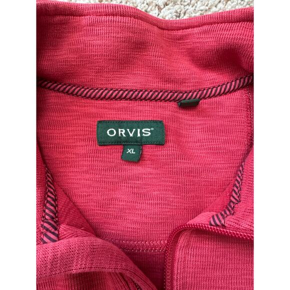 ORVIS  1/4 zip pullover size XL Red sweater/Sweatshirt, Pima Cotton Blend - Picture 3 of 10